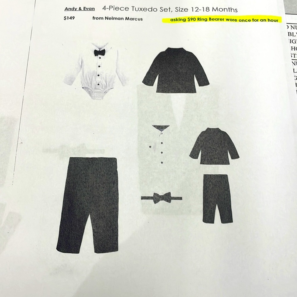 Baby 4 piece Tux